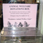 waitakere animal welfare fund collection box